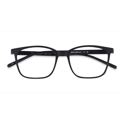 Unisex s square Black Plastic Prescription eyeglasses - Eyebuydirect s Soul