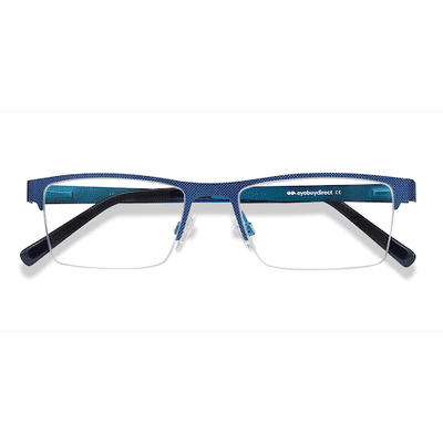 Male s rectangle Blue Metal Prescription eyeglasses - Eyebuydirect s Vine
