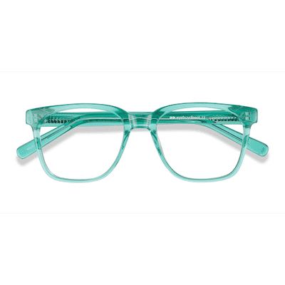 Unisex s rectangle Emerald Green Acetate Prescription eyeglasses - Eyebuydirect s Jamie