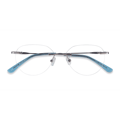 Unisex s oval Silver Metal Prescription eyeglasses - Eyebuydirect s Feel