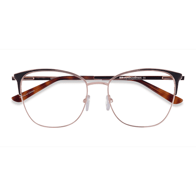 Female s horn Black Rose Gold Metal Prescription eyeglasses - Eyebuydirect s Kelsey