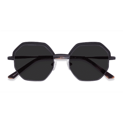 Unisex s geometric Matte Black Acetate,Metal Prescription sunglasses - Eyebuydirect s Futurist