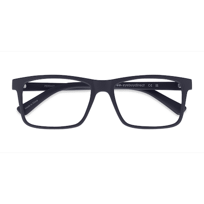 Unisex s rectangle Matte Navy Plastic Prescription eyeglasses - Eyebuydirect s Persian