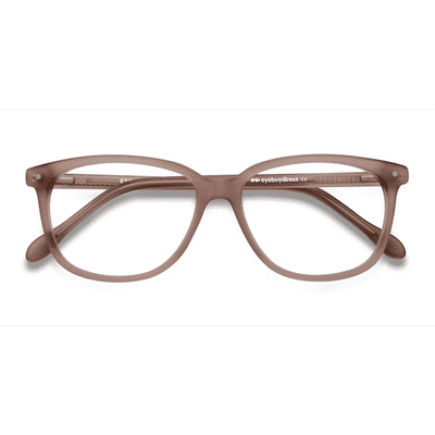 Female s rectangle Matte Pink Acetate Prescription eyeglasses - Eyebuydirect s Escape