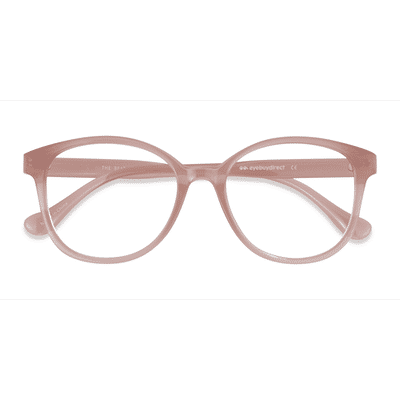 Female s square Pink Plastic Prescription eyeglasses - Eyebuydirect s The Beat