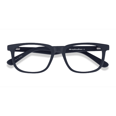 Unisex s rectangle Black Acetate Prescription eyeglasses - Eyebuydirect s Little Bristol