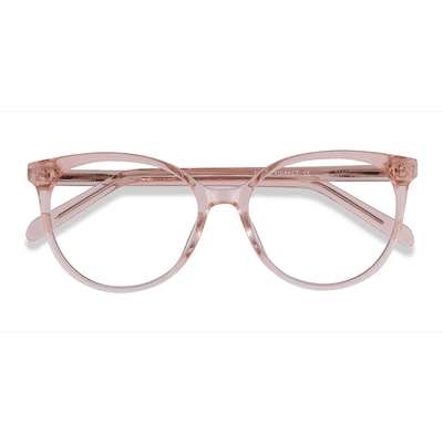 Female s horn Clear Pink Acetate Prescription eyeglasses - Eyebuydirect s Nala