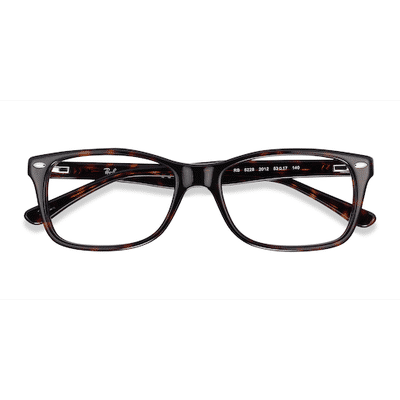 Unisex s rectangle Tortoise Acetate Prescription eyeglasses - Eyebuydirect s Ray-Ban RB5228