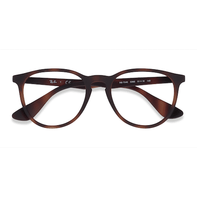 Unisex s round Tortoise Plastic Prescription eyeglasses - Eyebuydirect s Ray-Ban RB7046