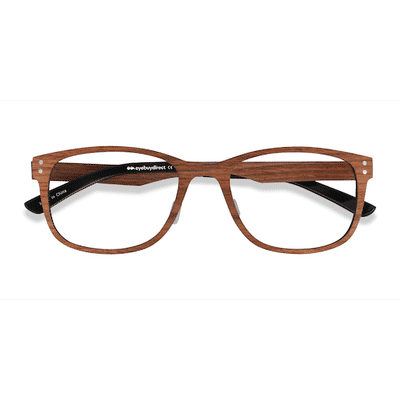 Unisex s rectangle Light Wood Mixed Wood Prescription eyeglasses - Eyebuydirect s Earth
