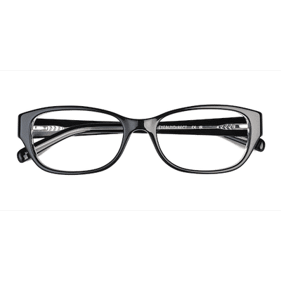 Female s horn Black Acetate Prescription eyeglasses - Eyebuydirect s Rafi