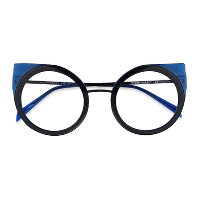 Female s horn Blue Black Acetate,Metal Prescription eyeglasses - Eyebuydirect s Khoa