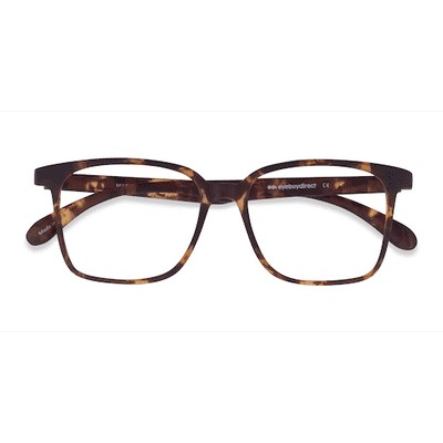 Unisex s square Matte Tortoise Plastic Prescription eyeglasses - Eyebuydirect s Magnus