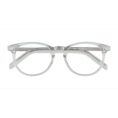 Female s round Clear Jade Acetate Prescription eyeglasses - Eyebuydirect s Aura