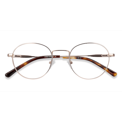 Unisex s round Golden Metal Prescription eyeglasses - Eyebuydirect s Memento