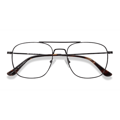 Unisex s aviator Black Metal Prescription eyeglasses - Eyebuydirect s Fame