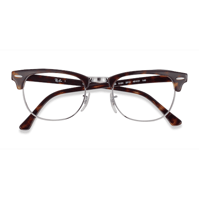Unisex s browline Tortoise Acetate, Metal Prescription eyeglasses - Eyebuydirect s Ray-Ban Clubmaster Change