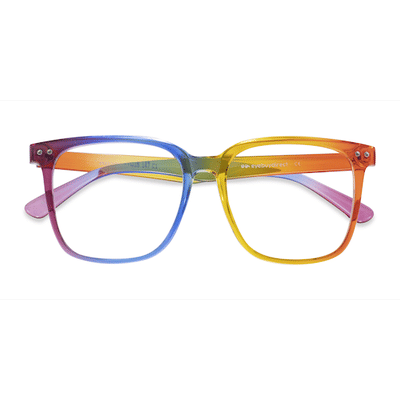 Unisex s square Rainbow Plastic Prescription eyeglasses - Eyebuydirect s Freedom