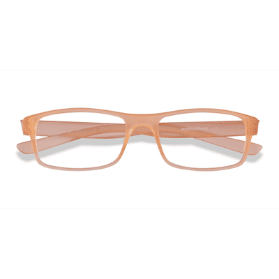 Female s rectangle Light Orange Plastic Prescription eyeglasses - Eyebuydirect s Over