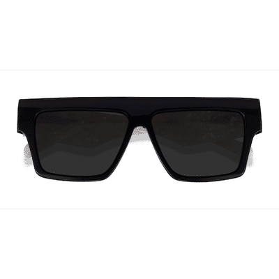 Male s rectangle Black White Acetate Prescription sunglasses - Eyebuydirect s Starship