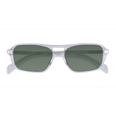 Unisex s aviator Clear Crystal Acetate Prescription sunglasses - Eyebuydirect s Kilo
