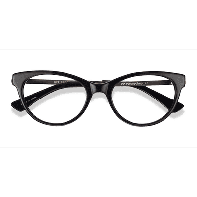 Female s horn Black Acetate, Metal Prescription eyeglasses - Eyebuydirect s Her