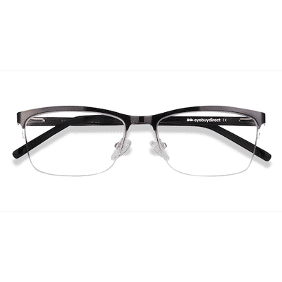 Female s rectangle Black Metal Prescription eyeglasses - Eyebuydirect s Rally