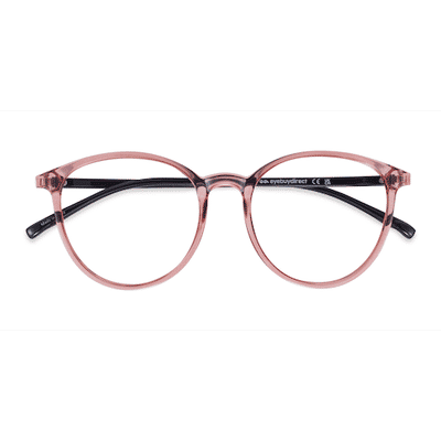 Female s round Clear Pink Plastic Prescription eyeglasses - Eyebuydirect s Macaron