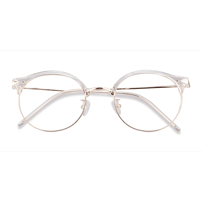 Female s round Clear Plastic, Metal Prescription eyeglasses - Eyebuydirect s Moon River