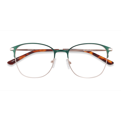 Unisex s round Green Metal Prescription eyeglasses - Eyebuydirect s Disperse