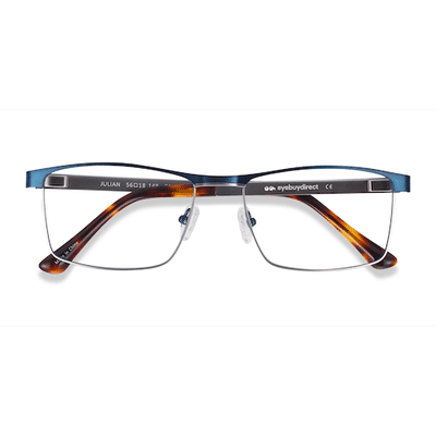 Male s rectangle Blue Metal Prescription eyeglasses - Eyebuydirect s Julian