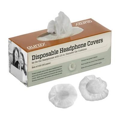 Auray Disposable On-Ear Headphone Covers (50 Pairs, White) HPC-25WH