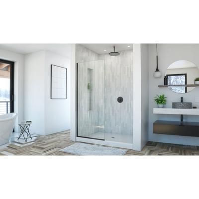 Dreamline DreamLine Linea 30 inch W x 72 inch H Frameless Clear Shower Screen in Matte Black SHDR-3230721-09