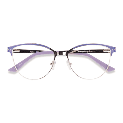 Female s horn Purple & Gold Metal Prescription eyeglasses - Eyebuydirect s Rosa