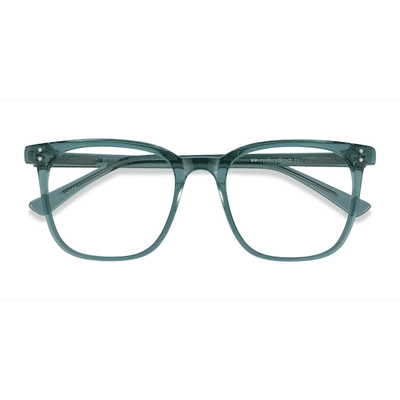 Male s square Clear Green Acetate Prescription eyeglasses - Eyebuydirect s Boreal
