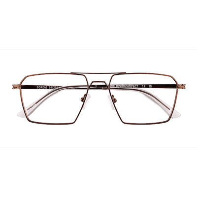 Male s aviator Shiny Copper Titanium Prescription eyeglasses - Eyebuydirect s Boreas