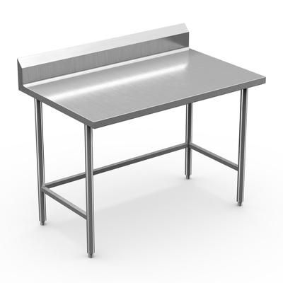 Winholt DTBB-2448 48" 16 ga Work Table w/ 304 Series Stainless Steel Top, 6" Backsplash