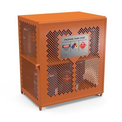Winholt SC-1740-51H-2S 45" Propane Storage Cage, 20"D, Orange