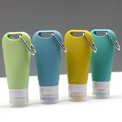 90ml Refillable Bottle Portable Silicone Travel Shampoo Container Lotion Squeeze Tube Empty Makeup Liquid Cosmetic Storage Jars