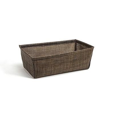 Front of the House RBA004COV22 Rectangular Metroweave Woven Basket - 8 1/2" x 5", Vinyl, Mesh Copper, Brown, Case of 6