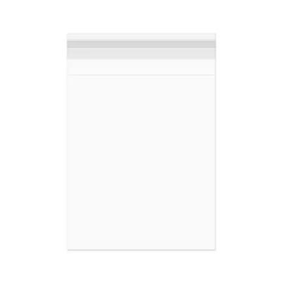 Recloseable Flap Seal Clear Plastic Bags For Legal Size Products Bag Size: 8 15/16" x 14 1/4" 100 Bags Crystal Clear Bags