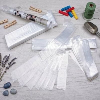 Clear Poly Tube Sleeves 2" x 15" 100 pack