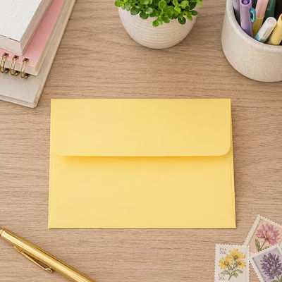 A2 5 3/4" x 4 3/8" Astrobright Envelope Banana Yellow 50 Pieces E5206