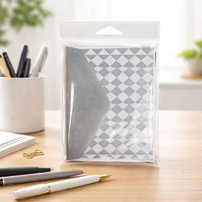 Crystal Clear Hanging Bags with Protective Closure 4 1/4" x 6 1/8" 100 pack