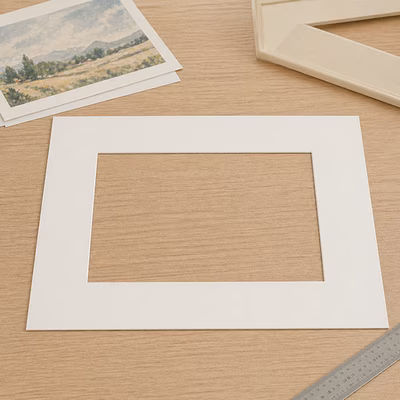 Single Mats, Ivory 12" x 16" Outer Cut, 7 5/8" x 11 5/8" Inner Cut 10 Pack