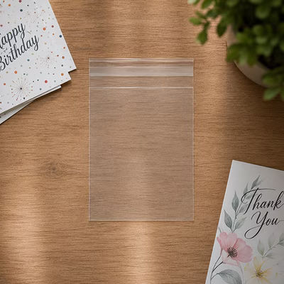 Laminated Crystal Clear Bags® with Flap 5 15/16" x 8 3/4" + Flap 100 pack
