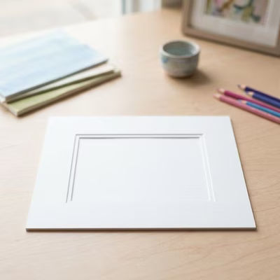 Double Mats, White/White 12" x 16" Outer Cut, 7 5/8" x 11 5/8" Inner Cut 10 Pack