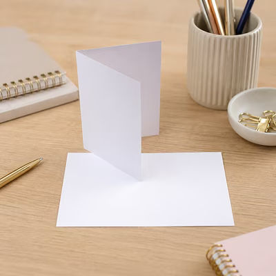Mohawk Options 100% Recycled Blank Cards, White 7" x 4 7/8" 50 Pack
