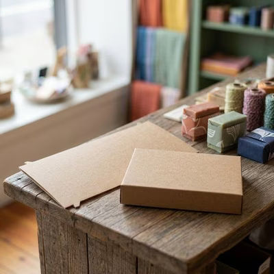 A6/6 bar Card Box - Kraft Paper Base - 4 7/8 x 5/8 x 6 3/4 25 pieces