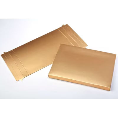 Gold Paper Box Bottoms 3 3/4" x 1" x 5 3/8" 25 pack